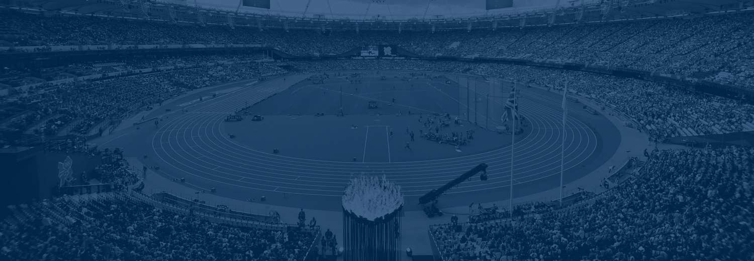 A full international stadium during a major athletics event